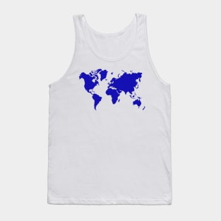 blue world map stickers Tank Top